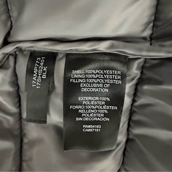 Kenneth Cole M/L Quilted Anorak Puffer Jacket • Black • NWT - Picture 11 of 14